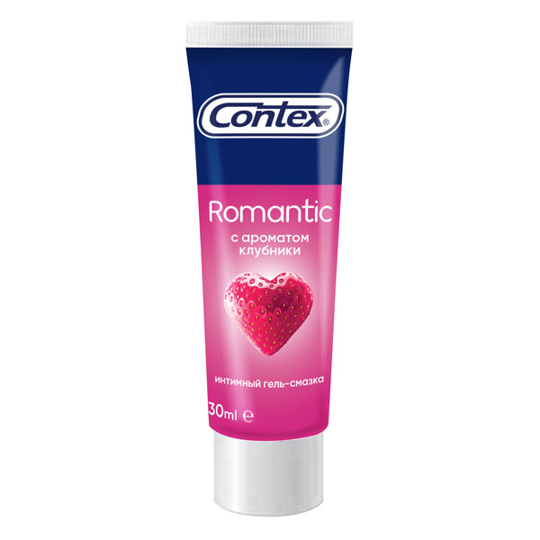 картинка Contex гель-смазка "Romantic", с ароматом клубники, 30 мл