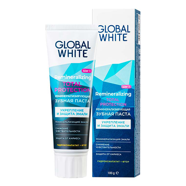 картинка Global White (Глобал Вайт) Зубная паста реминерализирующая, 100мл