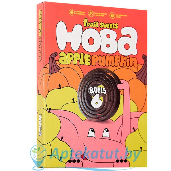 картинка Конфеты фруктово-овощные ХОБА Яблоко-тыква, 60 г