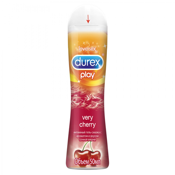 картинка DUREX Play Very Cherry Интимный гель-смазка с ароматом и вкусом сочной вишни 50 мл