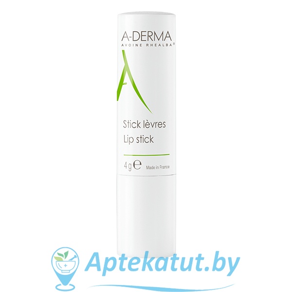 картинка А-Дерма стик для губ с экстрактом овса  4г
